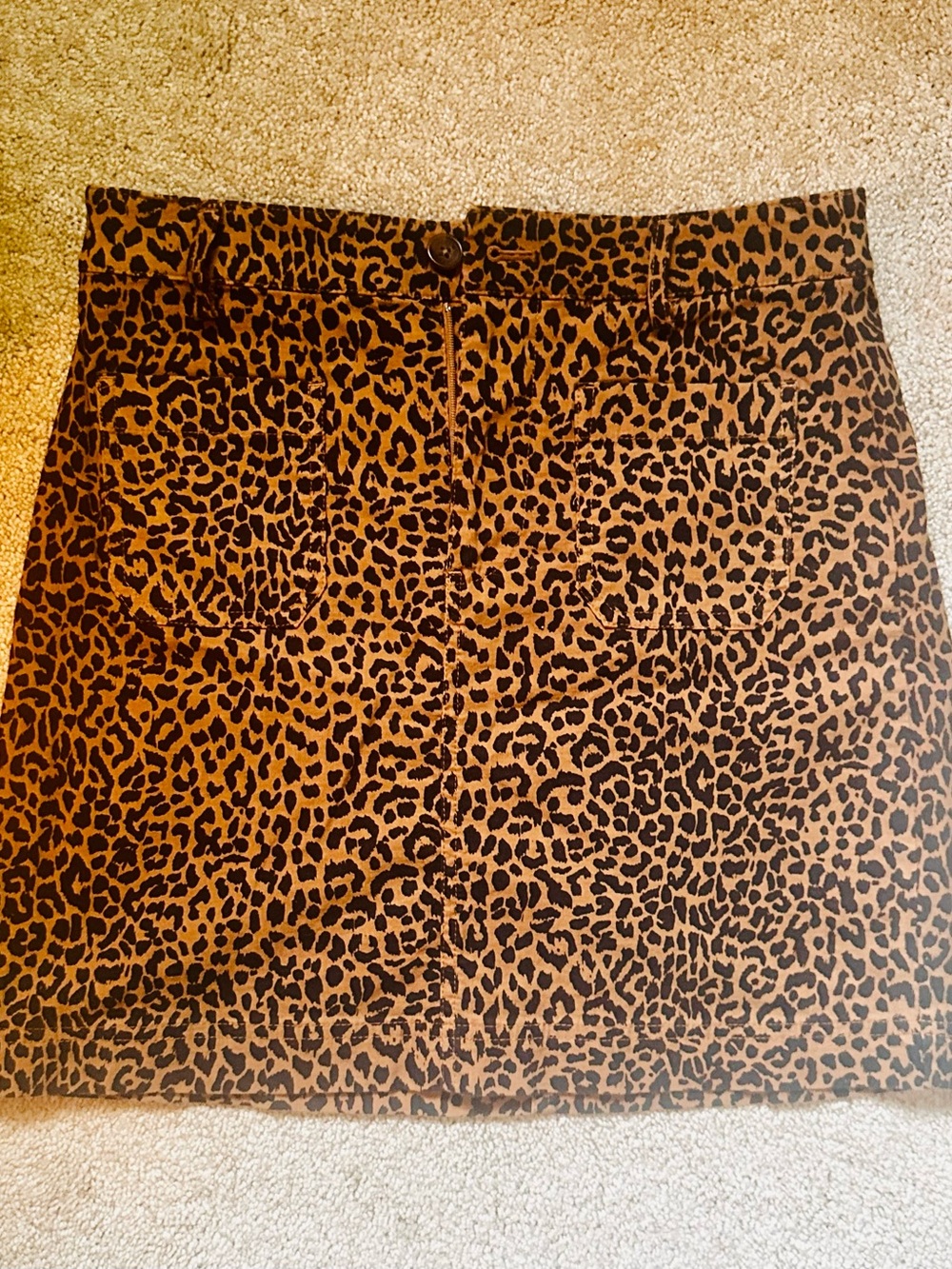 J. Crew Leopard Print Mini Skirt - Brown/Black